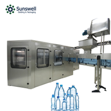 آلة تعبئة زجاجات المياه الدوارة الأوتوماتيكية بالكامل Sunswell للشرب / المياه المعدنية / النقية