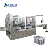 Sunswell عالية السرعة الألومنيوم التلقائي علبة المشروبات الغازية ملء آلة الاغلاق CSD